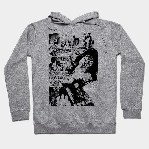 Girl Retro Comic Black No Background Hoodie by REVISTANGO